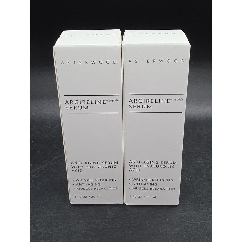(2) Asterwood Argireline Peptid Serum w/Hyaluronic Acid 1 Fl Oz Anti-aging NIB - Picture 2 of 7